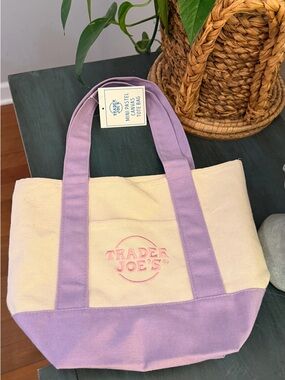 Trader Joe’s small pastel color purple
Tote bag. Great for lunch bag.